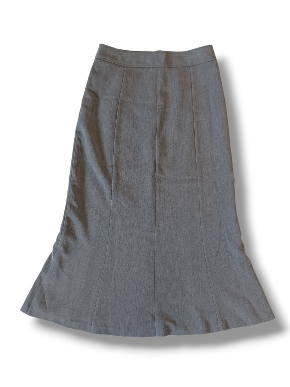 East 5th Womens Skirt Gray Long Maxi Fitted Highrise Trumpet Work Size 4
